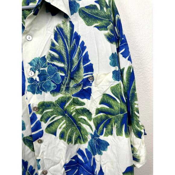 Tori Richard Hawaiian Print Multicolor Men's XL Full Button - Picture 3 of 5